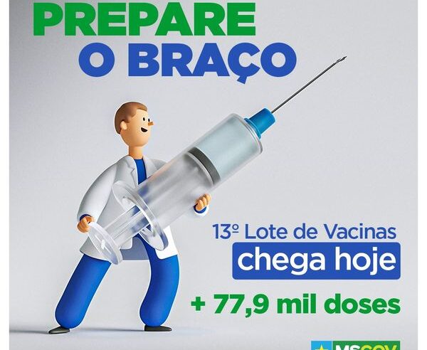 MS recebe novo lote de vacinas e Cassilândia vacinará pessoas com 60 anos