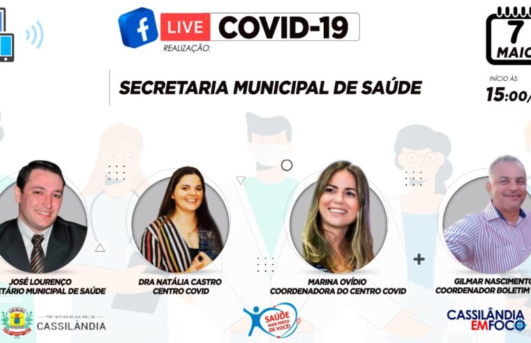 Secretaria de saúde de Cassilândia fará live nessa sexta-feira