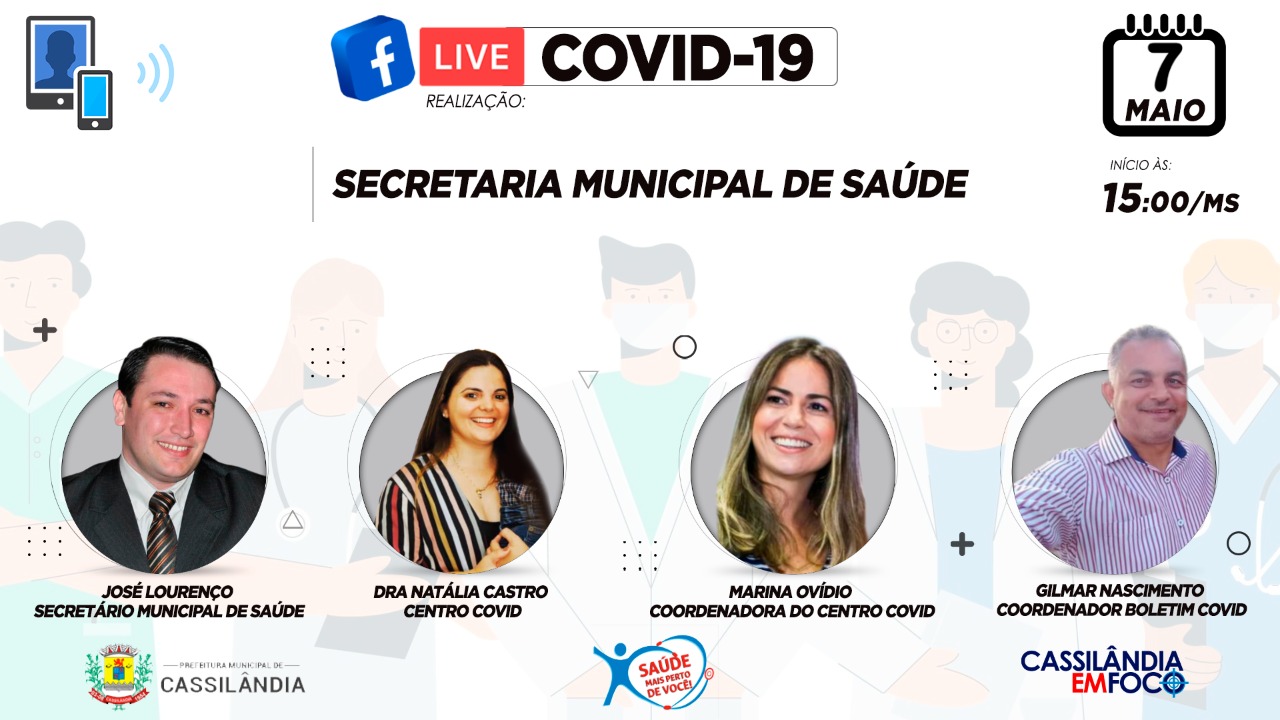 Secretaria de saúde de Cassilândia fará live nessa sexta-feira