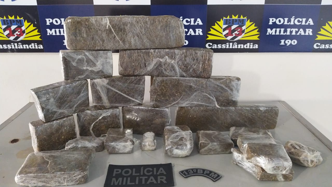 Polícia Militar apreende mais de 8 quilos de maconha em Cassilândia