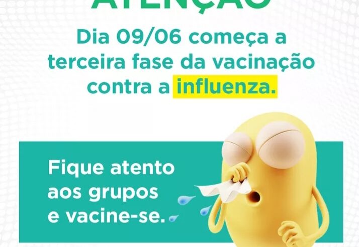 Campanha de vacinação contra influenza se iniciará amanhã