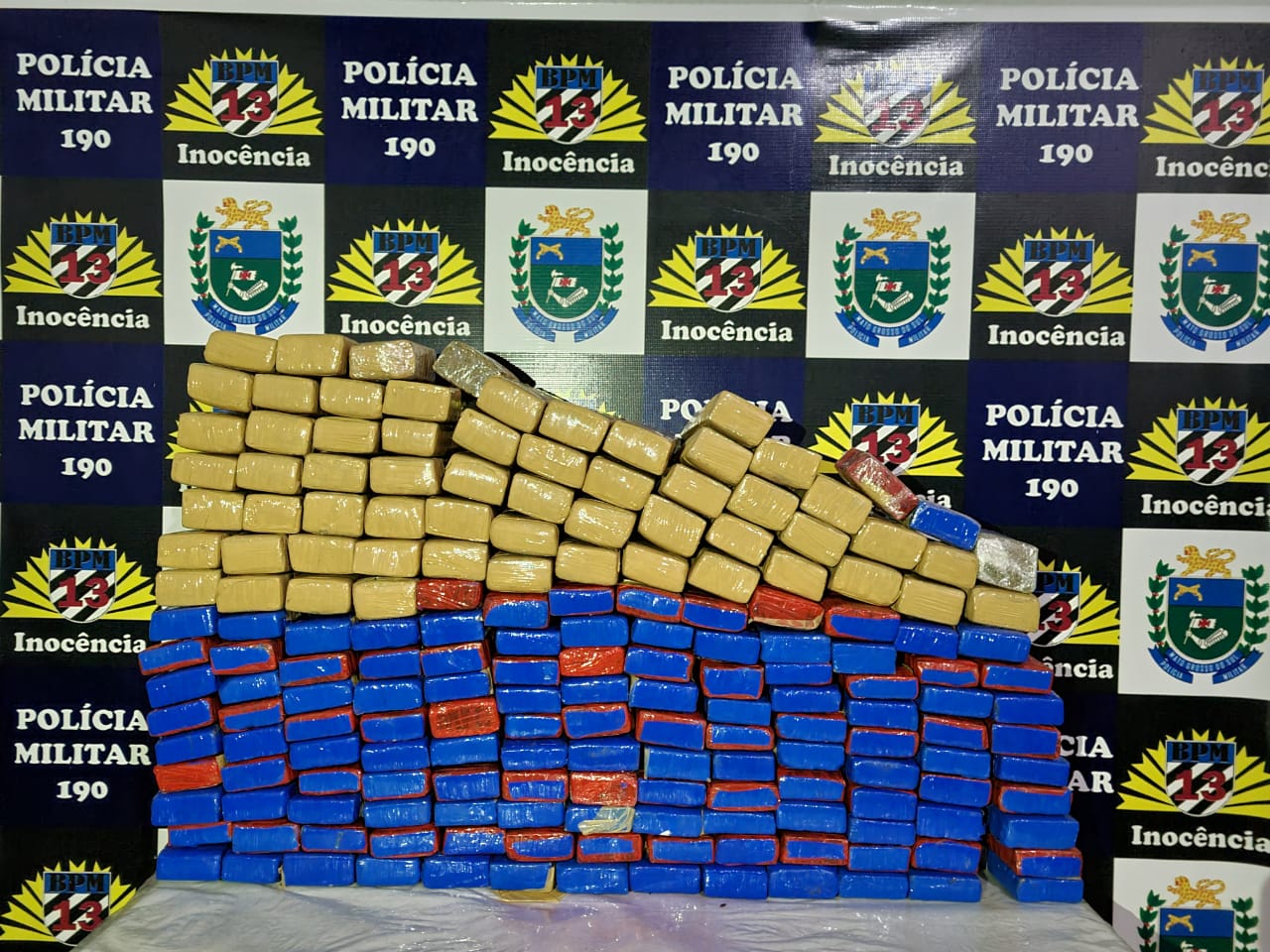 Polícia Militar apreende grande quantidade de maconha na rodovia MS 240 em Inocência