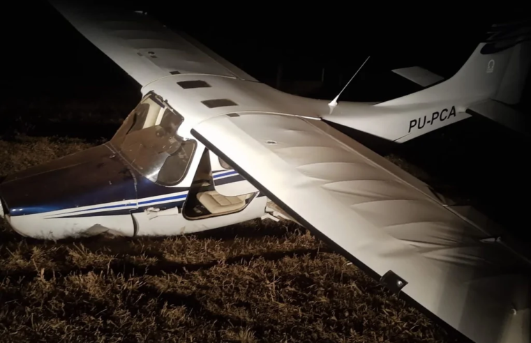 Avião fez pouso forçado em Cassilandia