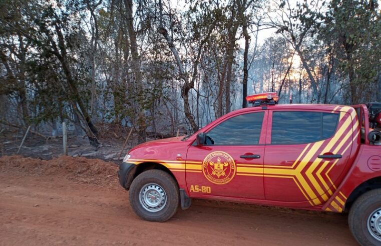 Bombeiros de Chapadão do Sul auxiliam no combate a incêndio em fazenda de Cassilândia