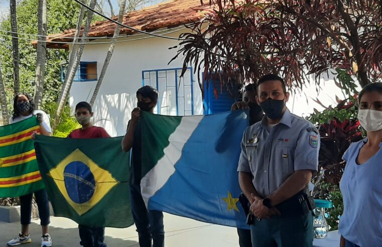 Polícia Militar realiza palestra alusiva à Semana da Pátria para crianças de unidade escolar de Cassilândia