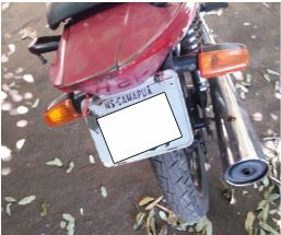 Em Cassilândia, Polícia Militar apreende moto com sinal identificador adulterado