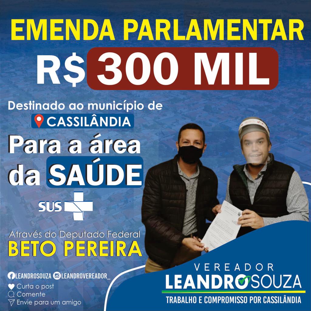 VEREADOR LEANDRO SOUZA SOLICITA EMENDA PARLAMENTAR PARA SECRETARIA MUNICIPAL DE SAÚDE