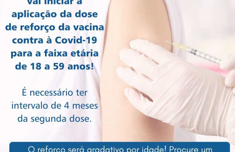 Mato Grosso do Sul começa campanha de vacinação da dose de reforço contra covid-19 em adultos de 18 a 59 anos