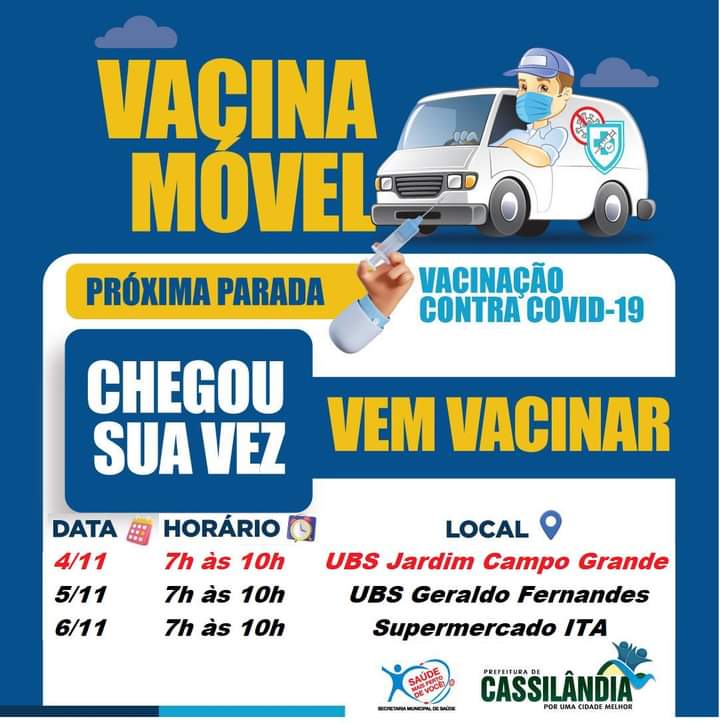 Vacina-móvel estará na UBS Jd Campo Grande nesta quinta-feira (04)