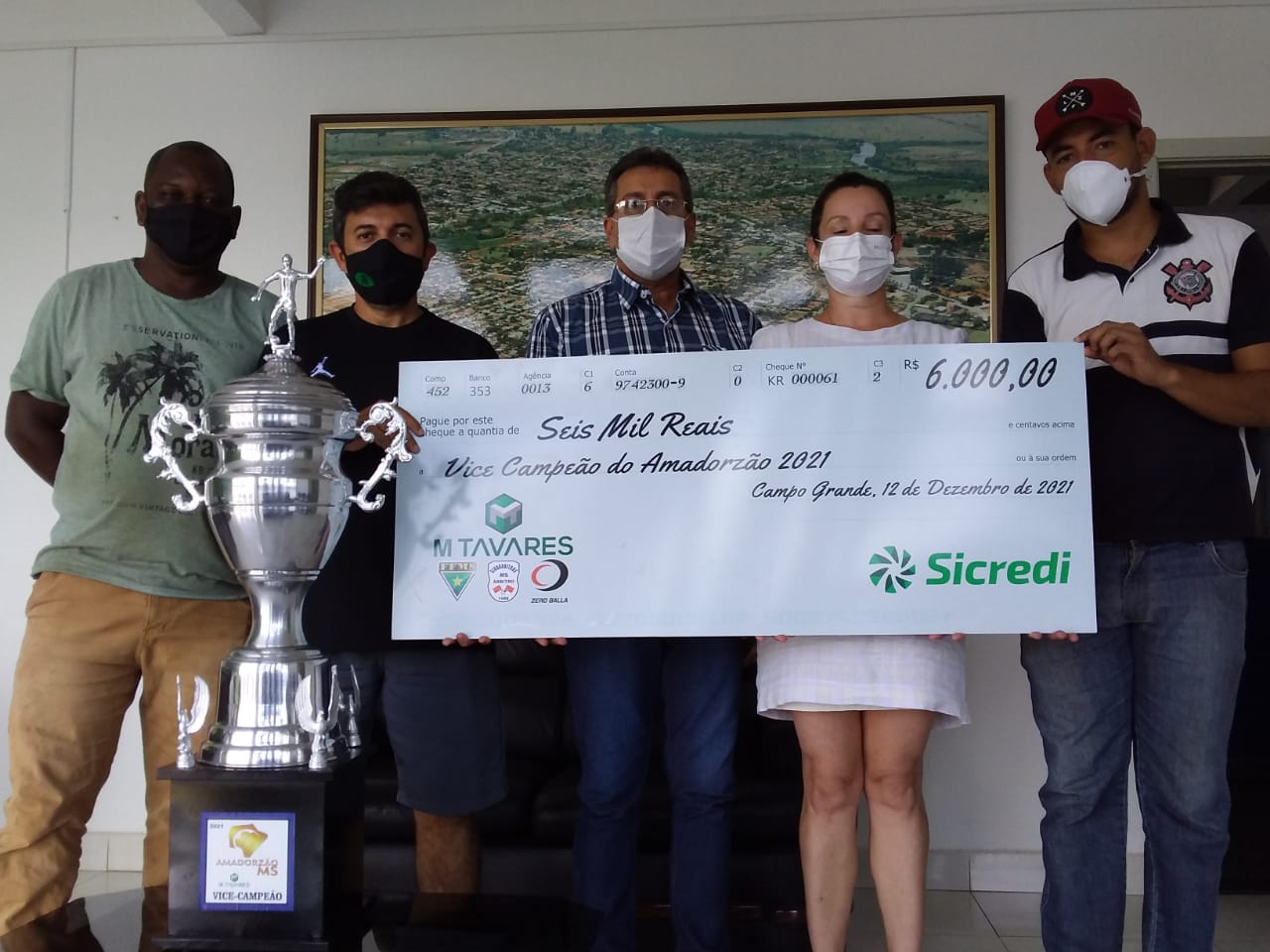 Jogadores de Cassilândia vão doar parte do prêmio pelo vice-campeonato Amadorzão MS em cestas básicas