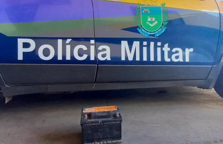 Em Cassilândia, Polícia Militar prende indivíduo de 18 anos por furtar bateria