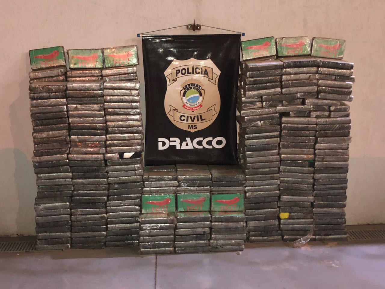 DRACCO intercepta meia tonelada de cocaína na MS-040. Maior apreensão de MS foi avaliada em mais de R$ 60 milhões