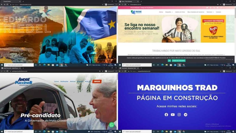 Faltando 5 meses para a campanha eleitoral, pré-candidatos de MS já garantem domínios de sites