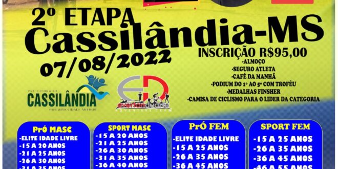 2º ETAPA DA COPA ADVENTURE DE M.T.B DE CASSILÂNDIA-MS