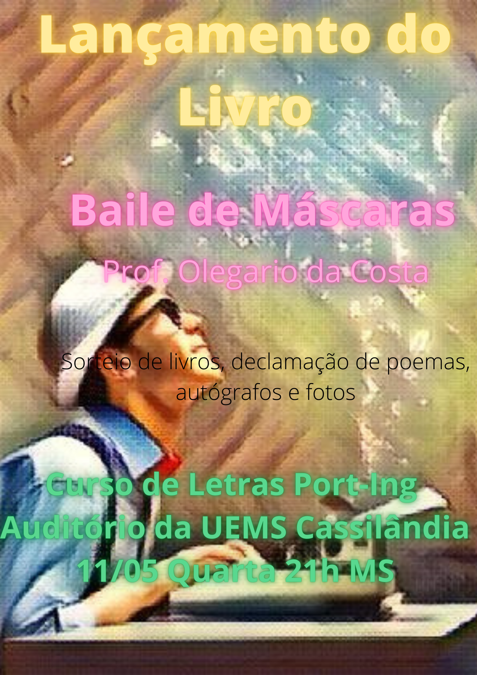 Professor da UEMS/Cassilândia lança livro de poesias no dia 11 de maio