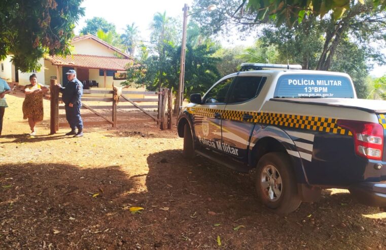 *Polícia Militar realiza o patrulhamento rural na região conhecida como “Barreiro do Manteiga”, em Paranaíba/MS.*