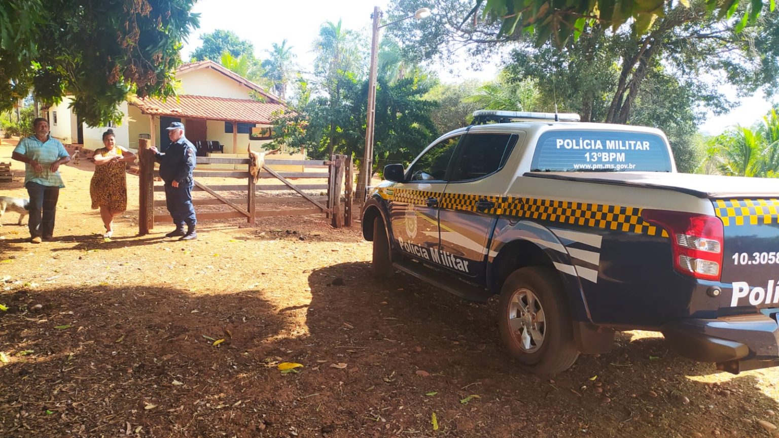 *Polícia Militar realiza o patrulhamento rural na região conhecida como “Barreiro do Manteiga”, em Paranaíba/MS.*