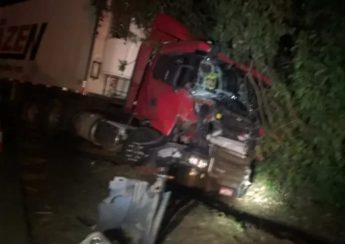 Caminhoneiro vai desviar de capivara na pista e provoca acidente com carro na BR-163