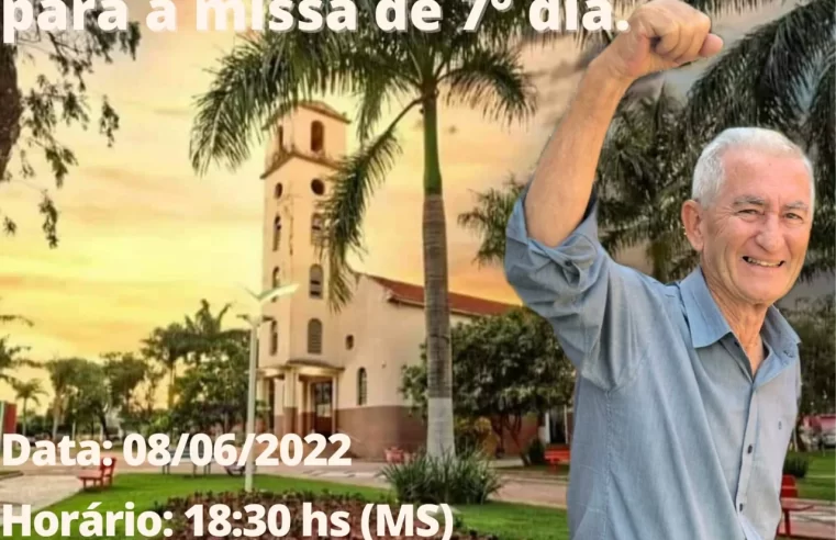 Família de Jair Boni Cogo convida para Missa de 7º Dia hoje