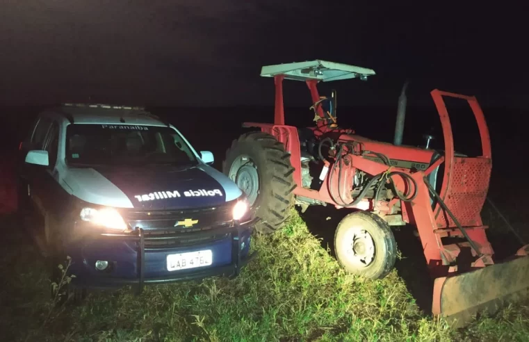 Em Paranaíba, Polícia Militar recupera trator furtado na região do Distrito São João do Aporé