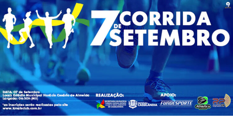 Cassilândia: Corrida de 7 de Setembro está com inscrições abertas e gratuitas