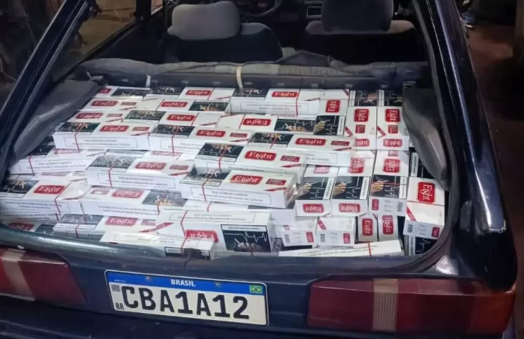 Motorista é preso com carro abarrotado de cigarros contrabandeados na MS-141