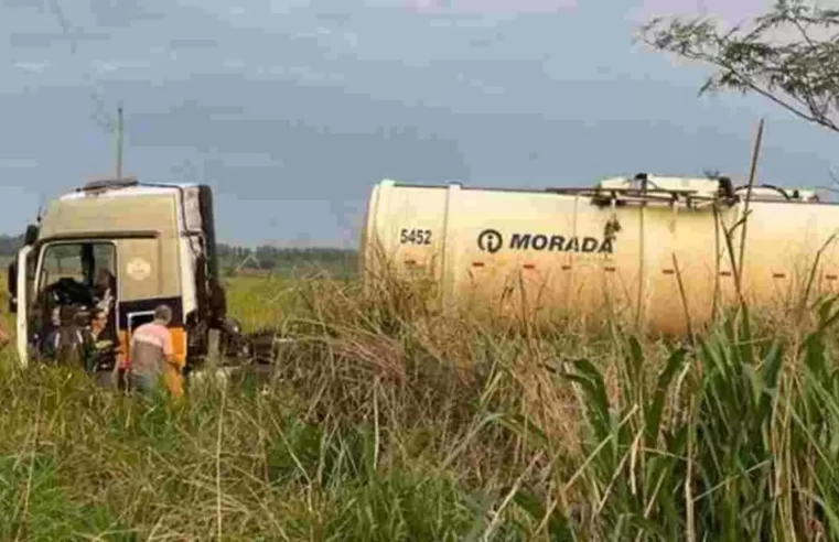 Carreta fica desgovernada após motorista sofrer mal súbito e morrer na MS-473