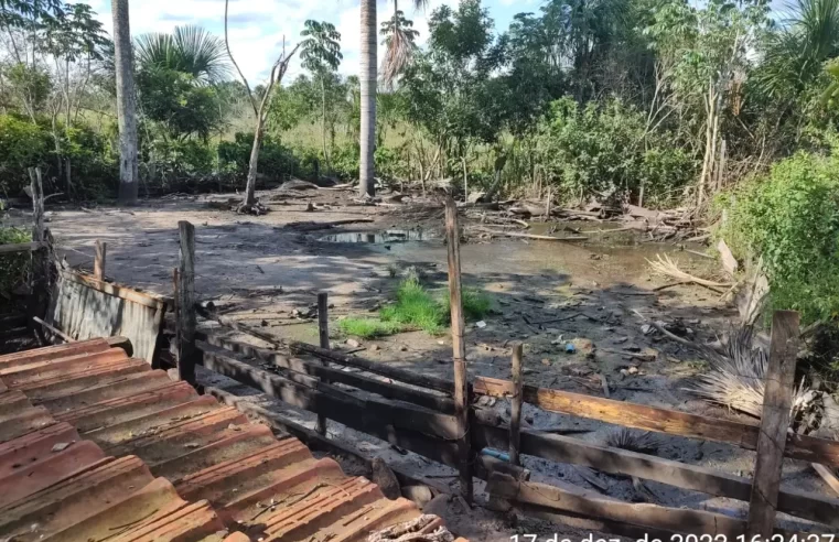 Proprietário rural é multado por desvio de córrego para funcionamento de pocilga