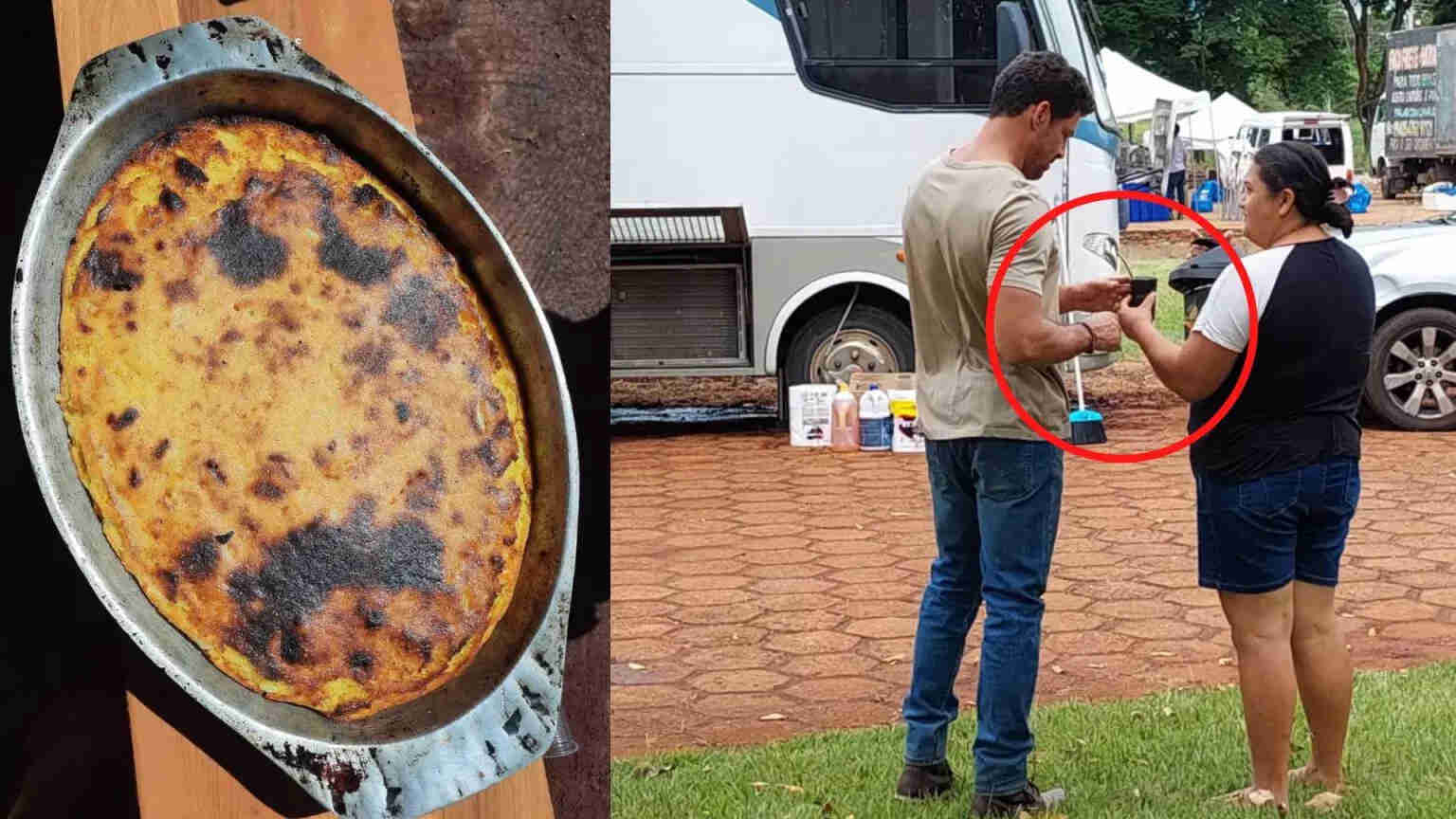 Moradora de MS corre contra o tempo para entregar sopa paraguaia a Cauã Reymond