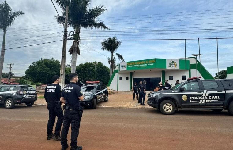 OPERAÇÃO DA POLÍCIA CIVIL CUMPRE MANDADOS DE BUSCA E APREENSÃO E INDISPONIBILIDADE DE BENS EM DESFAVOR DE PREFEITO DO MUNICÍPIO DE APORÉ-GO